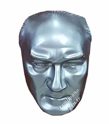 Atatrk mask fiyatlar gri renk Atatrk maskesi 40 cm polyester